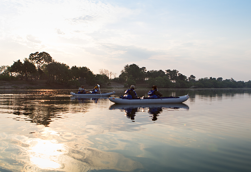 Canoeing on the Zambezi River